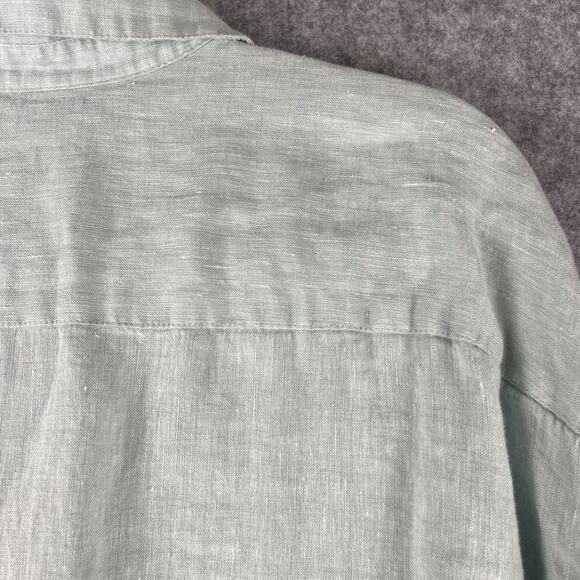 J Jill Love Linen Tunic Top Womens 2X Pale Green Coastal Relaxed Beachy - Picture 12 of 15